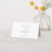 Navy Blue Minimalist Wedding Table Number (Achterkant)