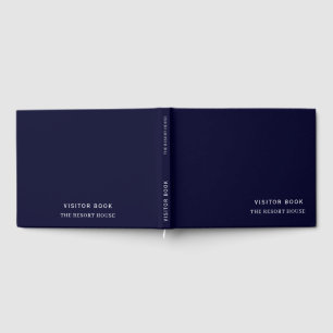 Navy Blue Minimalistisch Logboek voor vakantieve Gastenboek