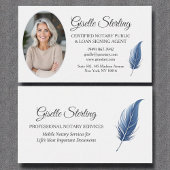 Navy Blue Mobile Notaris Openbare Moderne Foto Visitekaartje