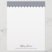 Navy Blue Modern Chevron Border (Voorkant)
