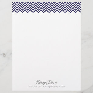 Navy Blue Modern Chevron Border Briefhoofd
