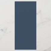 Navy Blue Modern Elegant Simple Mariage Menu (Dos)