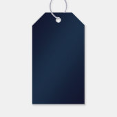Navy blue modern, gepersonaliseerd monogram cadeaulabel (Achterkant)