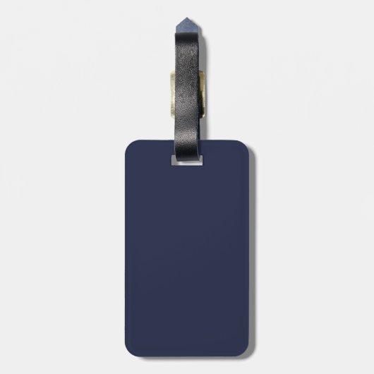 Navy Blue Modern Script Personalized Groomsmen Bagagelabel (Achterkant verticaal)