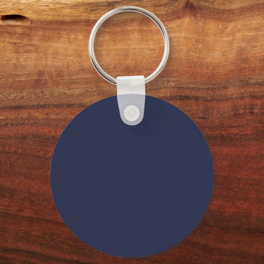 Navy Blue Modern Script Personalized Groomsmen Sleutelhanger (Achterkant)
