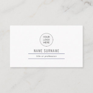 Navy Blue Modern Simple Visitekaartje