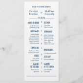 Navy Blue Modern Wedding Ceremony Program Programma (Voorkant)
