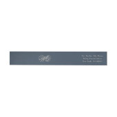 Navy Blue Monogram Classic Elegant Huwelijk (Individueel)