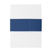 Navy Blue Monogram Simple Weddenschap Uitnodigingen Wikkel (Achterkant Voorbeeld)