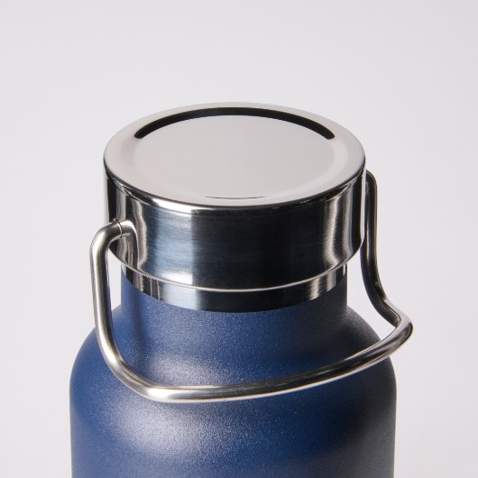Navy Blue Monogram Waterfles (Deksel)