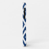 Navy Blue Moods Diamond Chevrons Case-Mate iPhone Case (Achterkant/links)