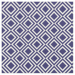 Navy Blue Moroccan Diamond Geometric Pattern Stof