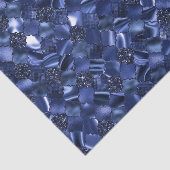 Navy Blue Moroccan Quatrefoil Pattern Tissuepapier (Detail)