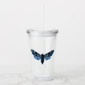 Navy Blue  Moth Acryl Drinkbeker (Voorkant)