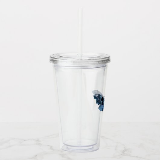 Navy Blue  Moth Acryl Drinkbeker (Rechts)