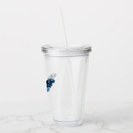 Navy Blue  Moth Acryl Drinkbeker (Links)