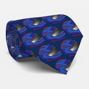 Navy Blue Motorbike Motorcyclist Cool Patterned Stropdas