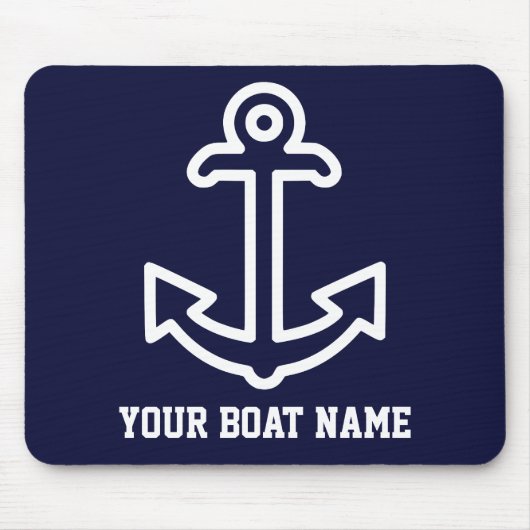 Navy Blue, Muismat met speciale bootanker (Voorkant)