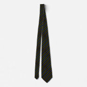 Navy Blue Multi-Stripe Stropdas (Achterkant)