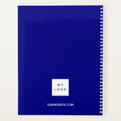 Navy blue name script business logo 2026 planner (Achterkant)