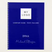Navy blue name script business logo 2026 planner (Voorkant)