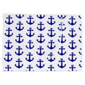 Navy blue nautical anchor  groot cadeauzakje (Achterkant)