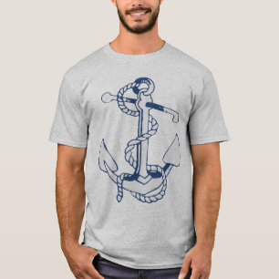 Navy Blue Nautical Boat Anchor 7a T-shirt