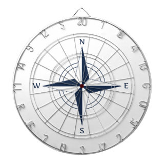 Navy Blue Nautical Compass Dartbord