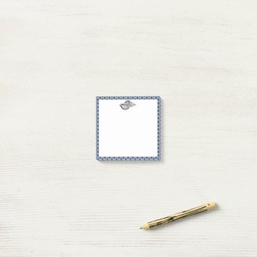 Navy Blue Nautical Ocean Shell Post-it® Notes (Op bureau)