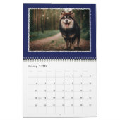 Navy Blue Nautical Rope Lijst Foto Kalender (Jan 2026)