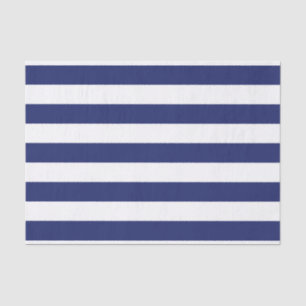 Navy Blue Nautical Stripes Tissuepapier