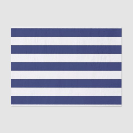 Navy Blue Nautical Stripes Tissuepapier (Voorkant)
