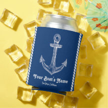 Navy Blue Nautical Welkom Over Custom Boat