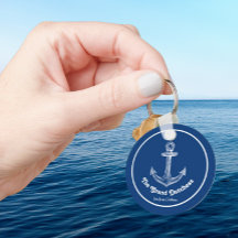 Navy Blue Nautical Welkom Over Custom Boat