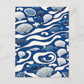 Navy blue oceaan briefkaart (Voorkant)