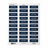 Navy Blue Old Fashion Typography Address Label (Full Sheet)