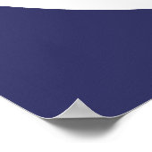 Navy Blue Old Fashioned Oval Border Silhouette Poster (Hoek)