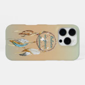 Navy Blue Ombre Dream catcher iPhone Hoesje (Achterkant horizontaal)