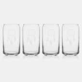 Navy Blue Ombre Droomvanger Blikvorm Glas (Achterkant)