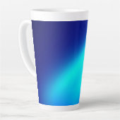 Navy Blue Ombre Moonlight Two Strip Latte Mok (Linkerhoek)