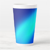 Navy Blue Ombre Moonlight Two Strip Latte Mok (Voorkant)