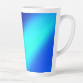 Navy Blue Ombre Moonlight Two Strip Latte Mok (Rechts)