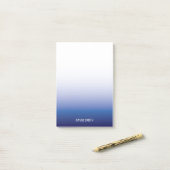 Navy Blue Ombre Persoonlijke naam Post-it notities Post-it® Notes (Op bureau)
