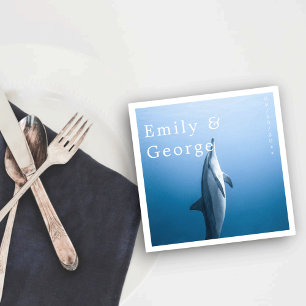 Navy Blue, onder het Zee dolfijnenkusthuwelijk Servet