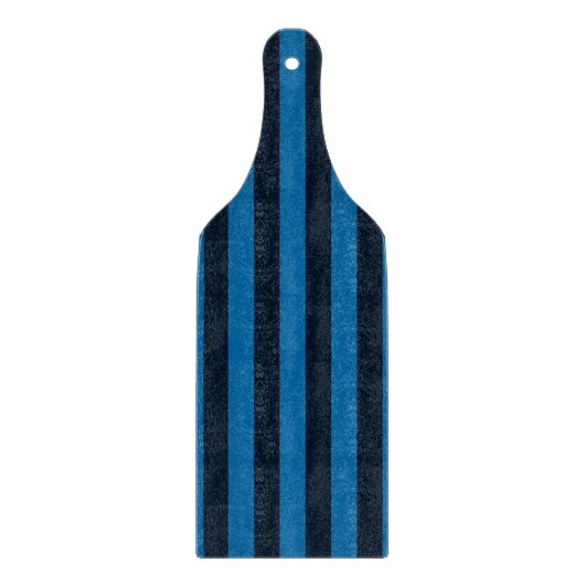 Navy Blue op Blue Vertical Stripes Decor Snijplank (Voorkant)