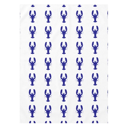 Navy Blue op witte kuststrook Tafelkleed (Voorkant)