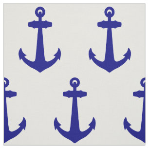 Navy Blue op witte kustverankeraar Stof