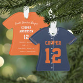 Navy Blue & Orange Baseball Jersey Stats