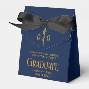 Navy Blue Osteopathic Medical School Afstuderen Bedankdoosjes