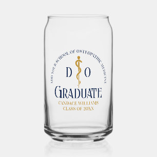 Navy Blue Osteopathic Medical School Afstuderen Blikvorm Glas